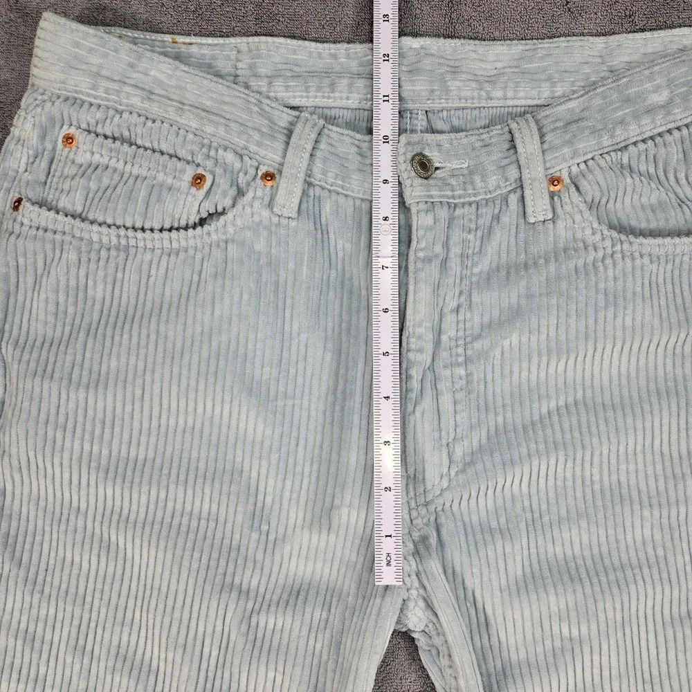 Levi's 514 Straight Fit Corduroy Pants‎ Mens 36x30 Blue Gray Light Wash Cords 36